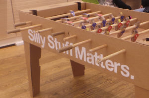 Three Cardboard Football